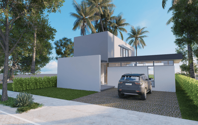 Waterford Dunes Pearl house exterior architectural rendering
