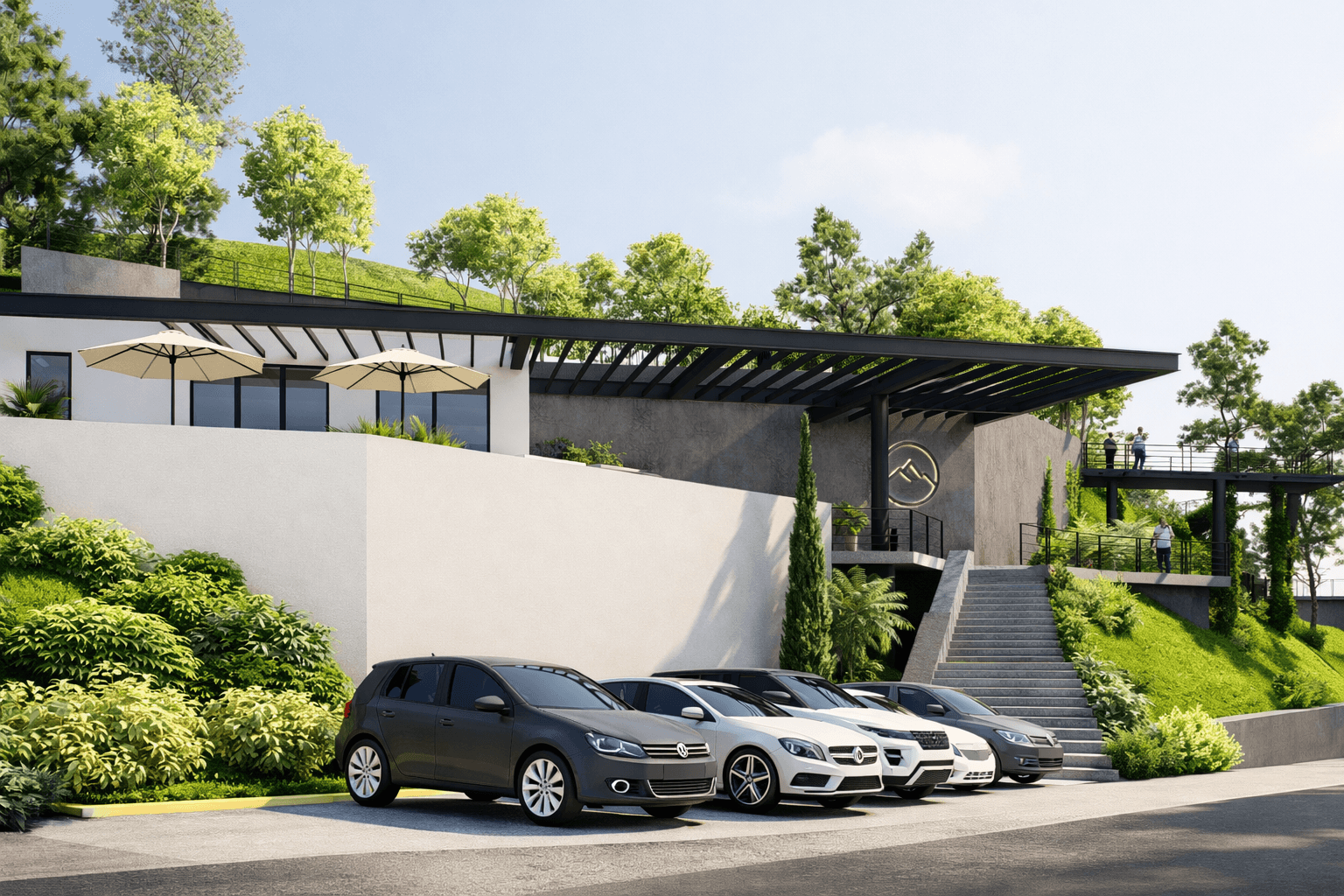 Waterford Hills clubhouse left exterior