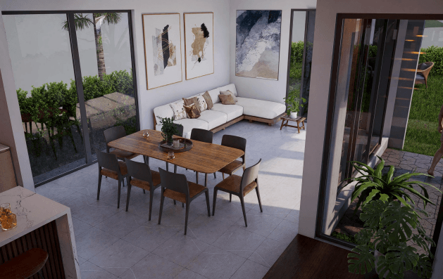 Waterford Dunes Sand house kitchen architectural rendering