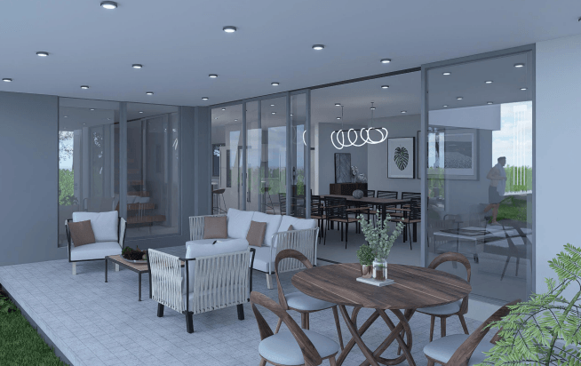 Waterford Dunes Seabreeze house patio architectural rendering