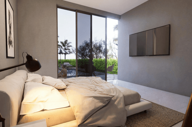 Waterford Dunes Sand house bedroom architectural rendering