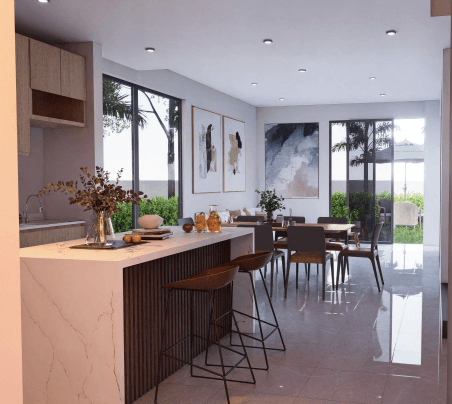 Waterford Dunes Sand house kitchen architectural rendering