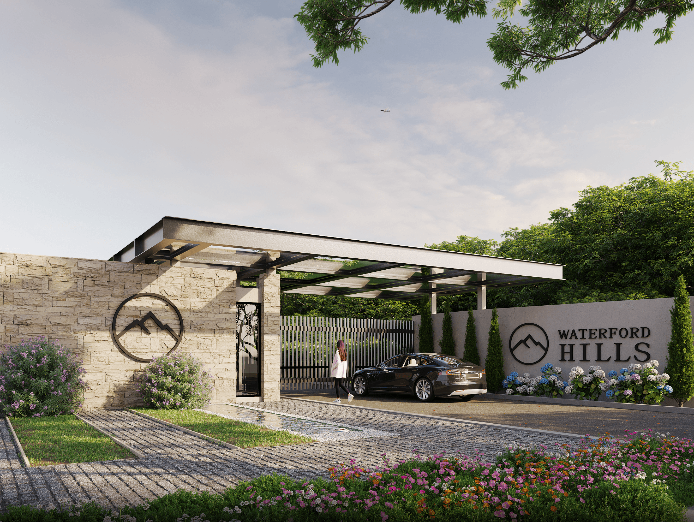 Waterford Hills entrance view